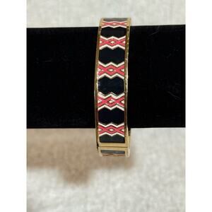 Talbots Candy Coated Enameled Hinged Cuff Bracelet Geometric